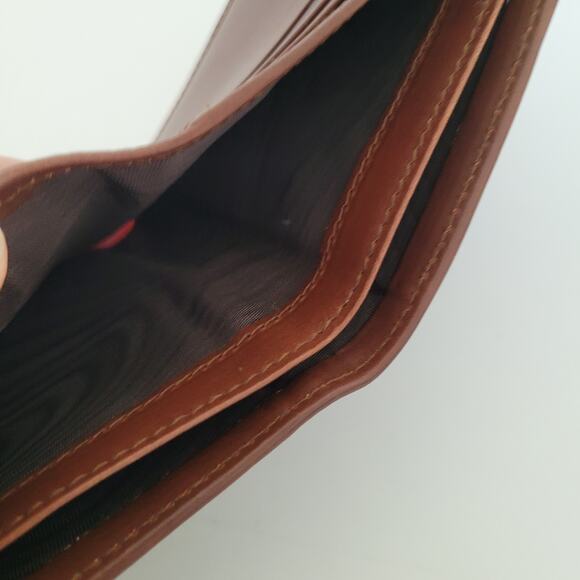 Hunting World Designer Olive Green Brown Trim Wallet Italian Cow Leather Quality - Picture 5 of 12